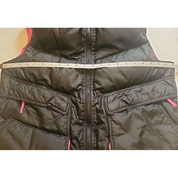 Haute Route Black Pink Down Filled Puffer Vest Womens Large Pockets HRPC6 EUC - Picture 7 of 9